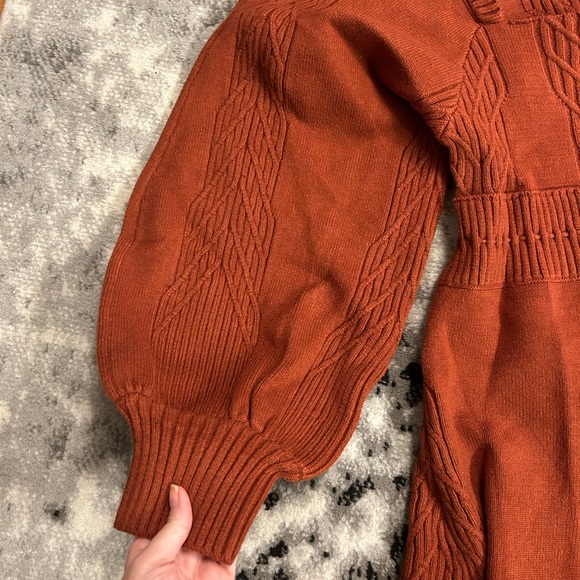 NWOT Free People Emmaline Open Back Mini Sweater Dress - Picture 10 of 13